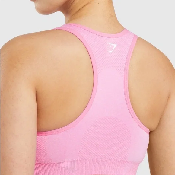 Gymshark Vital Seamless Sports Bra Pink NWOT Size M - Picture 4 of 7